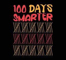 100 dagar smartare t skjorta design vektor