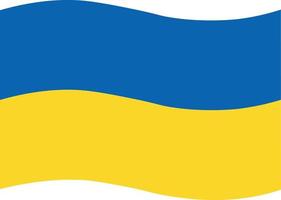 Nationalflagge des ukrainischen Staatssymbols isoliert auf weißem Hintergrund. Farbsymbol der wehenden Flagge der Ukraine. Vektor-Illustration. gut für Banner, Design, Abzeichen, Aufkleber. vektor