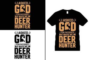 Jagd-T-Shirt, lustige Hirsche, Liebhaber-Shirt-Design, Jäger-T-Shirt. Verwendung für T-Shirts, Tassen, Aufkleber, Karten usw. vektor