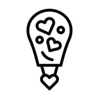 luft ballong ikon översikt stil valentine illustration vektor element och symbol perfekt.