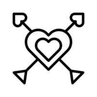 pil ikon översikt stil valentine illustration vektor element och symbol perfekt.