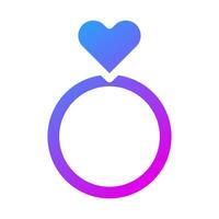 Ring-Symbol Solid Gradient Style Valentine Illustration Vektorelement und Symbol perfekt. vektor