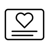 Karte Symbol Umriss Stil Valentinstag Illustration Vektorelement und Symbol perfekt. vektor