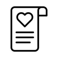 Karte Symbol Umriss Stil Valentinstag Illustration Vektorelement und Symbol perfekt. vektor