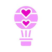 luft ballong ikon fast rosa stil valentine illustration vektor element och symbol perfekt.