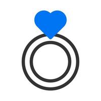 ring symbol duotune blau valentine illustration vektorelement und symbol perfekt. vektor