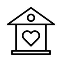 Haus Symbol Umriss Stil Valentinstag Illustration Vektorelement und Symbol perfekt. vektor