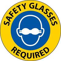 golv tecken, säkerhet glasögon nödvändig vektor