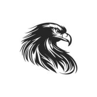 Verleihen Sie Ihrer Marke mit einem schwarz-weißen Adler-Logo einen eleganten und edlen Look vektor