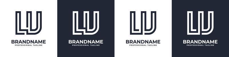 enkel lu monogram logotyp, lämplig för några företag med lu eller ul första. vektor