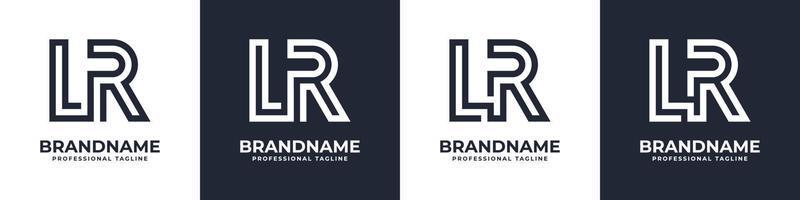 einfaches lr-monogrammlogo, passend für jedes geschäft mit lr- oder rl-initiale. vektor