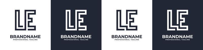 enkel le monogram logotyp, lämplig för några företag med le eller el första. vektor