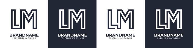 enkel lm monogram logotyp, lämplig för några företag med lm eller ml första. vektor