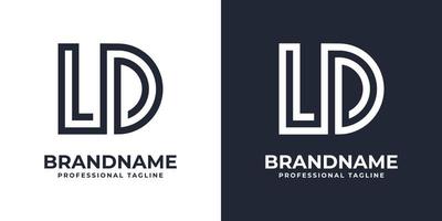 enkel ld monogram logotyp, lämplig för några företag med ld eller dl första. vektor