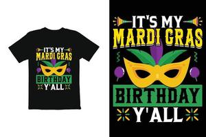 Karneval-T-Shirt-Design. Mardi Gras T-Shirt Grafiken druckfertige Datei vektor