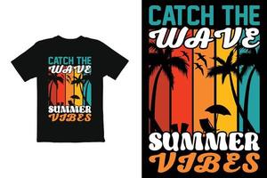 Sommer-T-Shirt-Design, Sommer-T-Shirt-Grafikdruck vektor