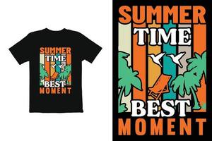 Sommer-T-Shirt-Design, Sommer-T-Shirt-Grafikdruck vektor