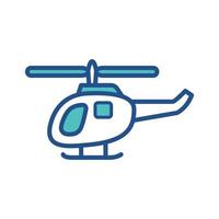 Helikopter-Icon-Sammlung, trendiger Stil vektor