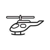 Helikopter-Icon-Sammlung, trendiger Stil vektor