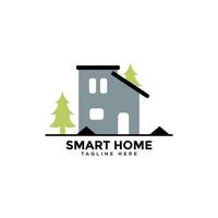kreatives Smart-Home-Logo auf sauberem Hintergrund vektor