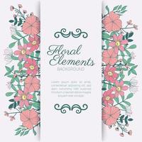 florale Elemente Sammlung Hintergrund-01 vektor