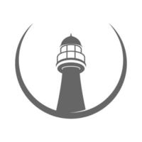 Leuchtturm-Logo-Icon-Design vektor