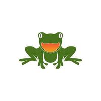 grüner Frosch-Symbol und Symbol-Vektor-Illustration vektor