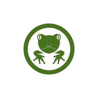 grüner Frosch-Symbol und Symbol-Vektor-Illustration vektor