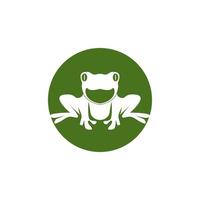 grüner Frosch-Symbol und Symbol-Vektor-Illustration vektor