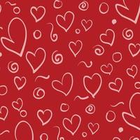 Valentinstag Vektor nahtlose Muster Hand zeichnen Stil schönen romantischen Hintergrund mit Liebesformen für Muttertag, Textilien, Tapeten, Banner Vektordesign