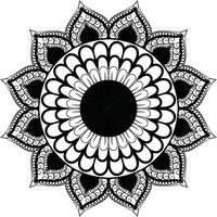 svart och vit mandala vektor