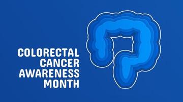 kolorektal cancer medvetenhet månad, kolon sjukdom design baner vektor