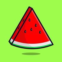 vattenmelon vektor ikon illustration. frukt objekt begrepp isolerat vektor. platt design stil