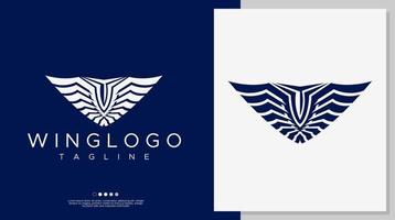 modern vingar logotyp design mall. enkel vingar logotyp varumärke. vektor
