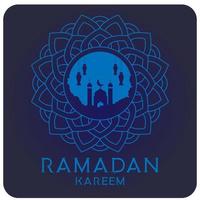 Ramadan Kareem-Grußkarten. muslimischer hintergrund. Moschee und Mond vektor