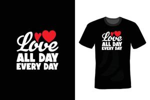 Valentinstag-T-Shirt-Design, Vintage, Typografie vektor