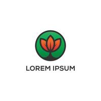 modern färgad lotus logotyp design vektor