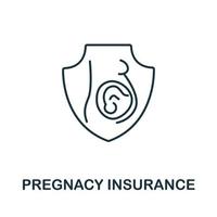 Schwangerschaftsversicherungssymbol aus der Versicherungssammlung. Einfaches Schwangerschaftsversicherungssymbol für Vorlagen, Webdesign und Infografiken vektor