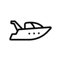 Yacht-Icon-Vektor. isolierte kontursymbolillustration vektor