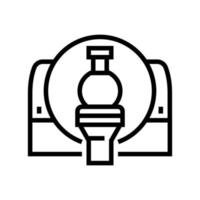 MRI-Medizin-Maschinenlinie Symbol-Vektor-Illustration vektor