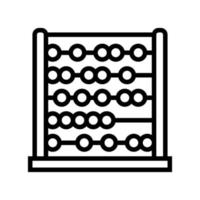 abakus kindergarten linie symbol vektor illustration