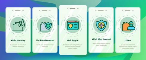Versicherungsfarbe Elemente Vektor Onboarding