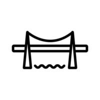 bro ikon vektor. isolerade kontur symbol illustration vektor