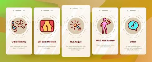 Färg annorlunda sång vektor onboarding