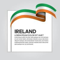 Irland abstrakte Wellenflaggenband vektor