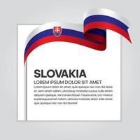 Slovakien abstrakt våg flagga band vektor