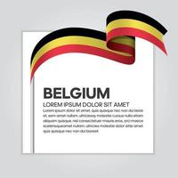 belgien abstrakt våg flagga band vektor