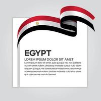 Egypten abstrakt våg flagga band vektor