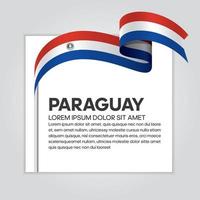 paraguay abstrakt våg flagga band vektor