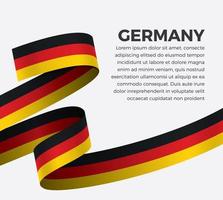 deutsches abstraktes wellenflaggenband vektor
